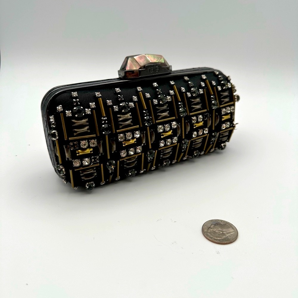 GIVEAWAY Rafe Black and Gold Embellished Clutch